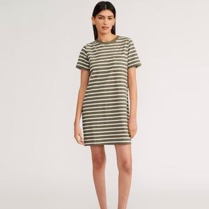 EVERLANE - The Organic Cotton Weekend Tee Dress - Kalamata / Canvas Tan - Small